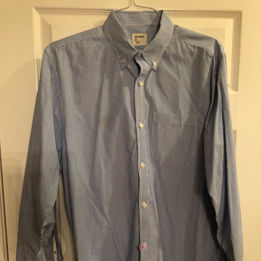 Blue & white striped shirt